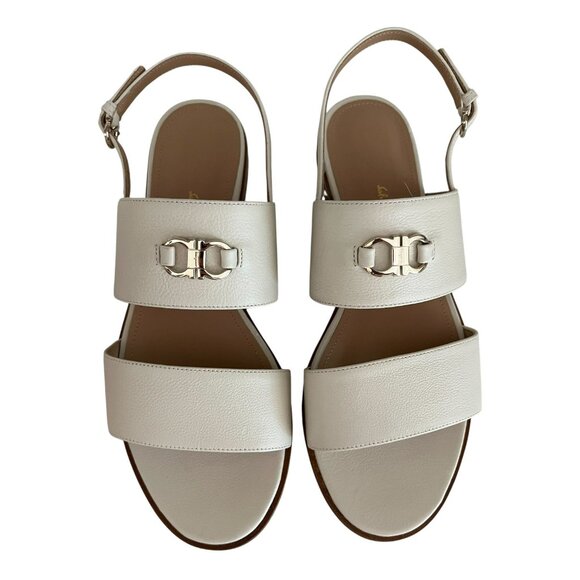 Salvatore Ferragamo Shoes - Salvatore Ferragamo "Chelle" sling back sandal, NIB, Mascarpone, 8.5